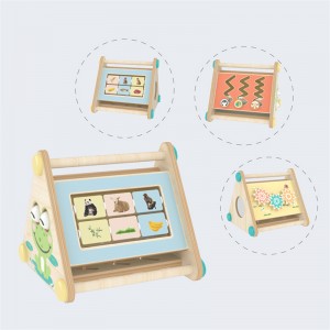 Little Room Creative Toy Box Montessori Memory Matching Multi-Funktioun Educational Activity Box Interaktiv Spill Dräieck Box Spillsaachen fir Kanner