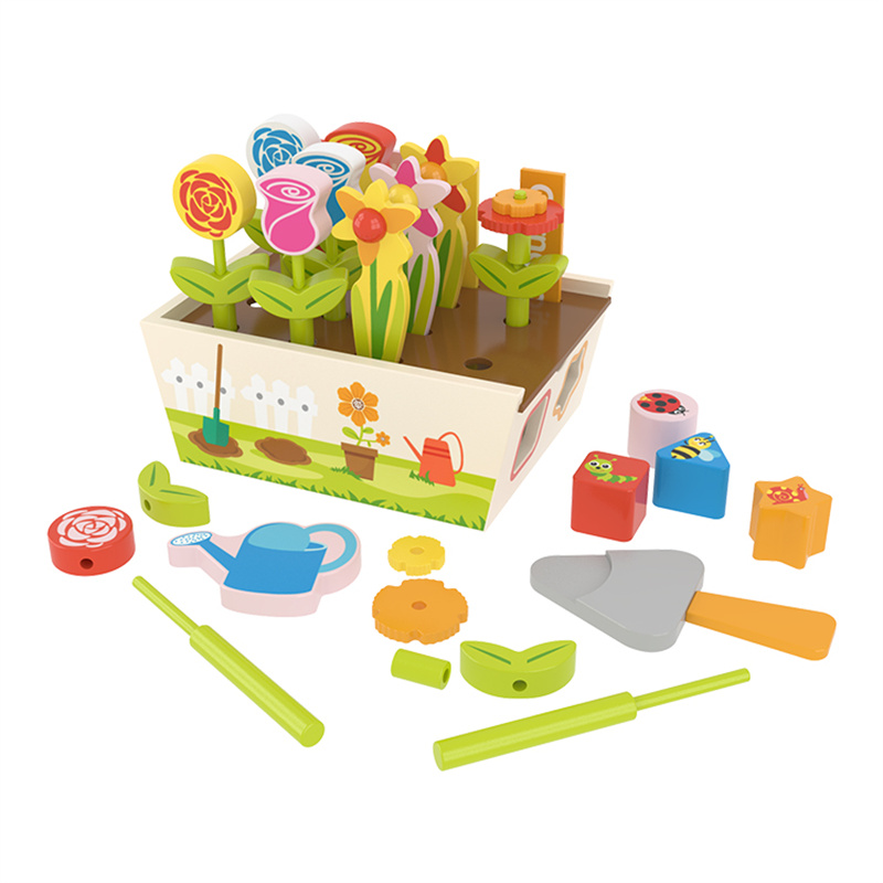 Europe style for Children Dollhouse Bookshelf - Little Room best gift colorful vegetable  set wooden toys for children and flower – Hape