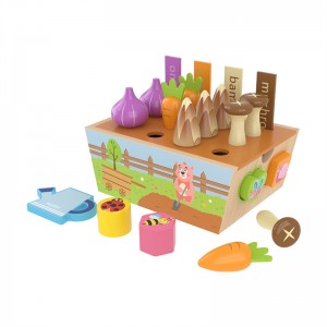 Little Room καλύτερο δώρο πολύχρωμο σετ λαχανικών ξύλινα παιχνίδια για παιδιά και λουλούδι