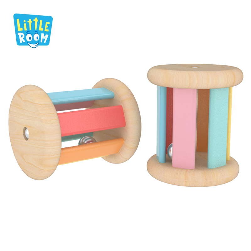OEM High Quality Kid Toy Exporters –  Little Room Baby Rattle | Colorful Rolling Wooden Rattle with Bell For Babies – Hape