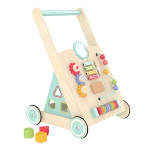 Little Room My First Musical Walker | Wooden Push Along Baby Walker Trainer with Music Box & Activities |12 Months and Up