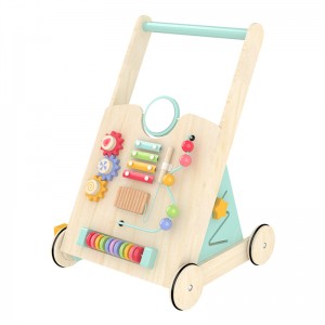 Little Room My First Musical Walker | Wooden Push Along Baby Walker Trainer with Music Box & Activities |12 Months and Up