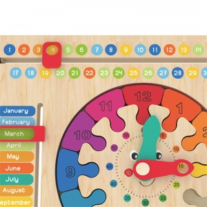 Мала соба Дрвен календар и часовник за учење |Едукативни подароци за момчиња и девојчиња
