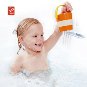 Conjunt de galledes Happy Hape |Tres joguines per a l'hora del bany amb roda d'aigua per a nens petits, multicolor