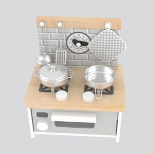 Little Room Wholesale Top Role Pretend Play Preschool Mini Baby Cooking Game Table Toy Wood Kitchen Set