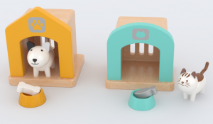 Mainan hewan peliharaan keluarga kamar kecil