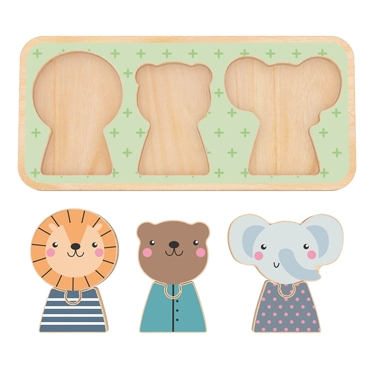 Little Room Wooden Animal Puzzle | Toddler Puzzle Gift | Jigsaw Animal Shape Puzzle | Educational Toys for Kids 12 months and up