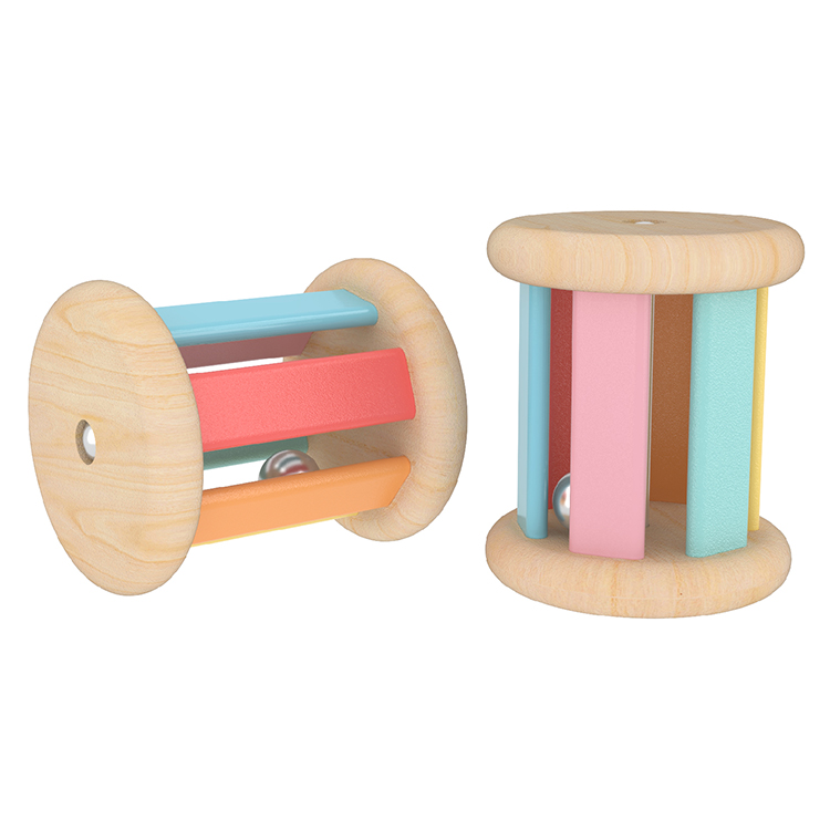 Popular Design for Appliance Toy - Little Room Baby Rattle | Colorful Rolling Wooden Rattle with Bell For Babies – Hape