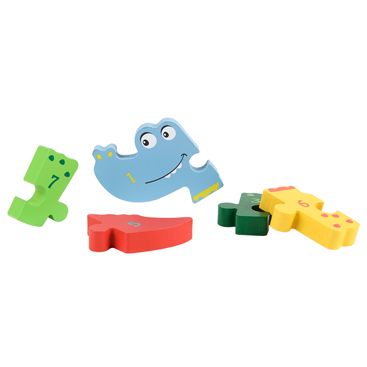Little Room Numbers & Crocodile Puzzle | Double-Sided Wooden Jigsaw Game For Kids