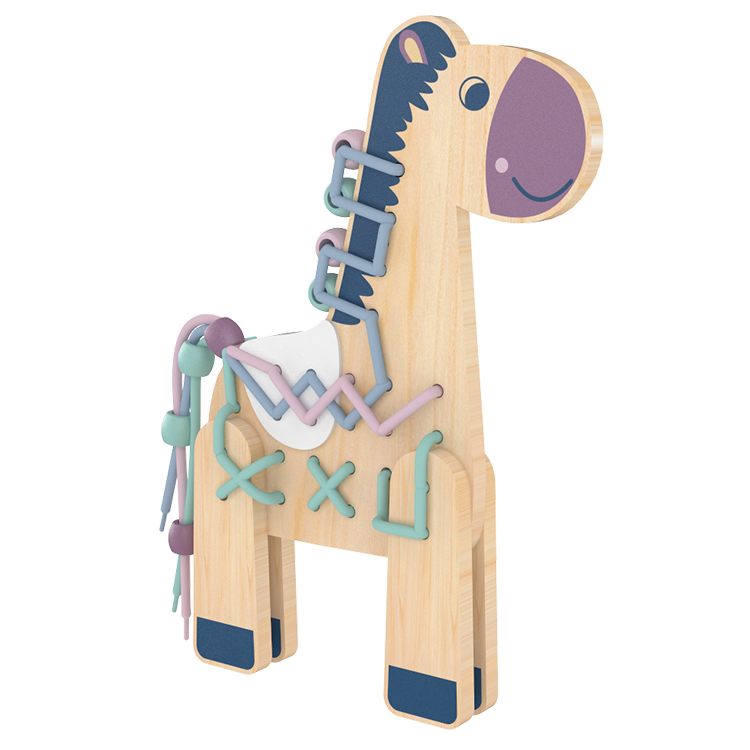 Best Discount Wooden Domino Factories –  Little Room Wooden Lacing Horse | Various Material DIY Set for Kids | For Age 3 Years and Up | 18 Pieces – Hape