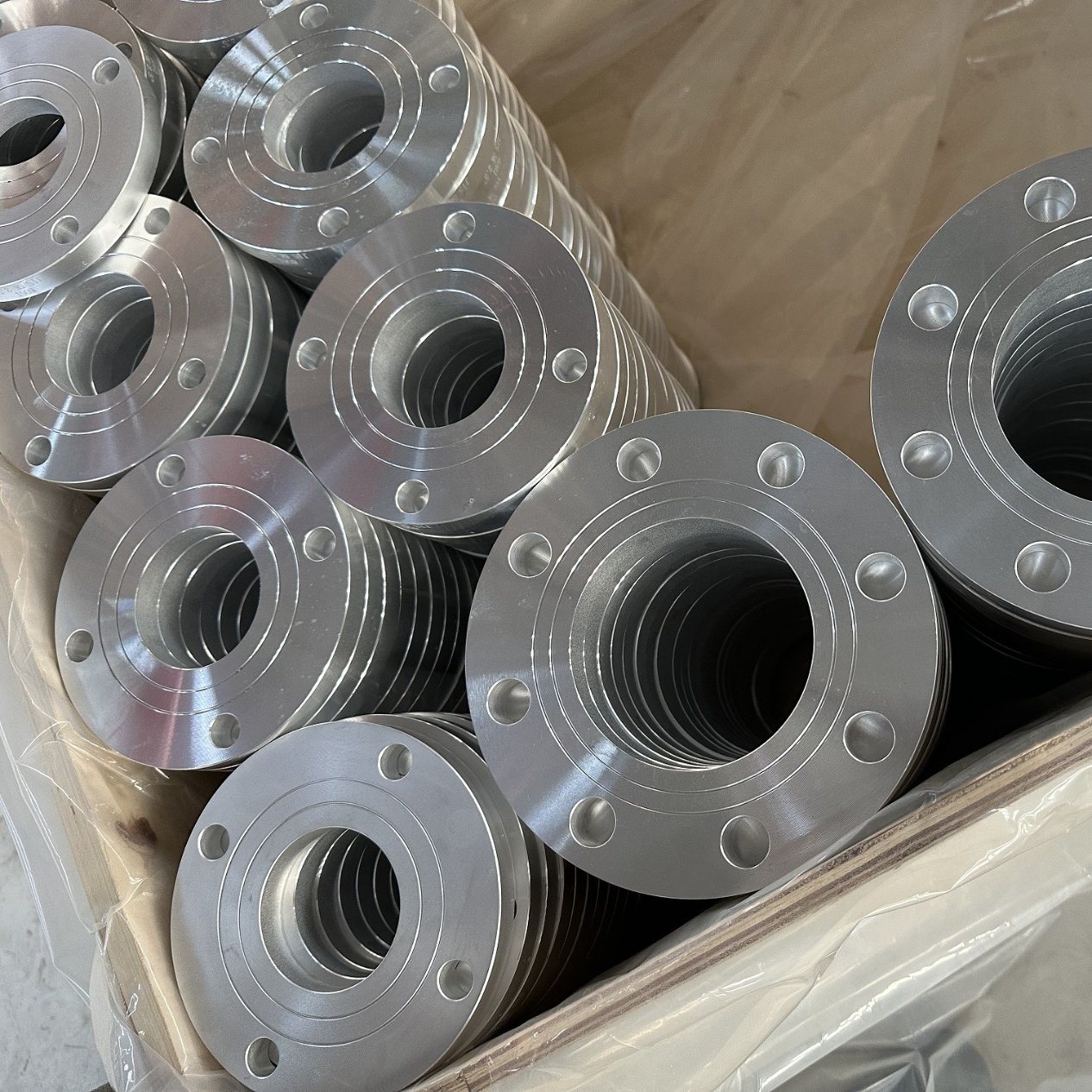 I-Aluminium-6061-6060-6063-Loose-Plate-Lap-Joint-Flange-for-PE-Pipe