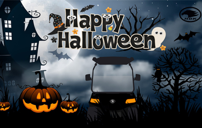 Una stagione spettrale: l'ilarità inquietante di Halloween con un carrello da golf