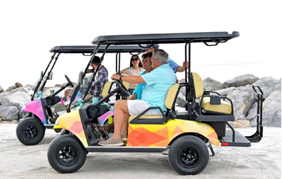Golfa ratiņu koplietošanas programma: jauns veids, kā apmeklēt golfa kūrortus