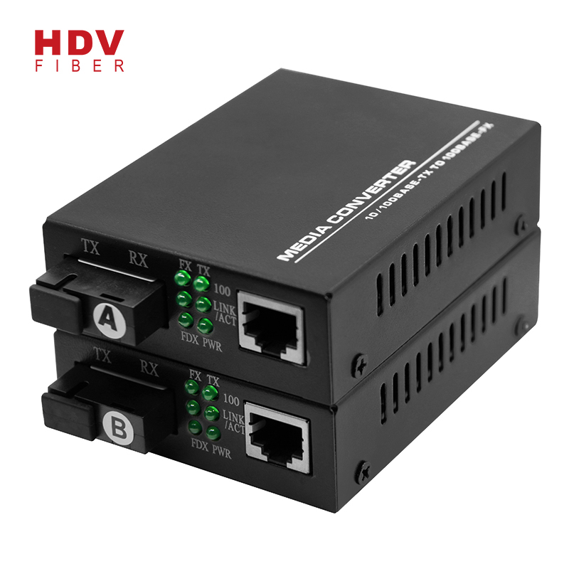 Factory Free sample Fiber Optic Network Terminal - 10/100m Single Port 20KM Sc Fiber Media Converter – HDV