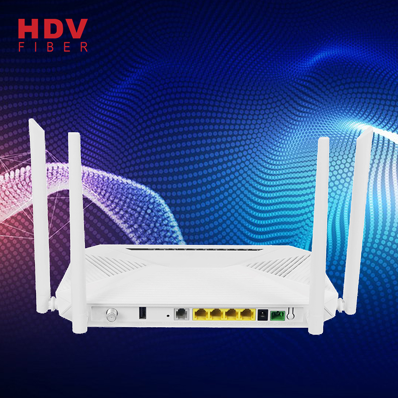 Top Suppliers 4 Ethernet Ports Onu - FTTH PON Solutions 2.4G&5G 4GE+4WIFI+1POTS+1USB+1CATV Dual Band AC GPON XPON ONU – HDV