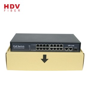 Max Power Supply UP To 300W 16FE POE+2GE UP+1G SFP 16 Port POE Switch