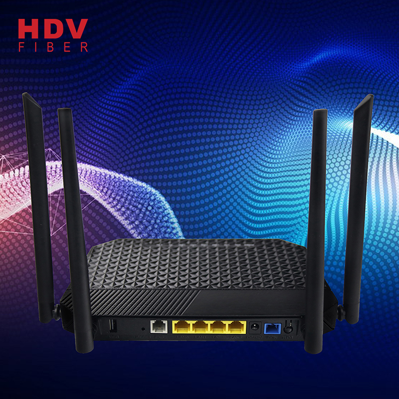 Wifi Onu Router - Support PPPoE/DHCP/Static IP 4GE+4WIFI+1POTS+1USB Route XPON ONU ONT – HDV
