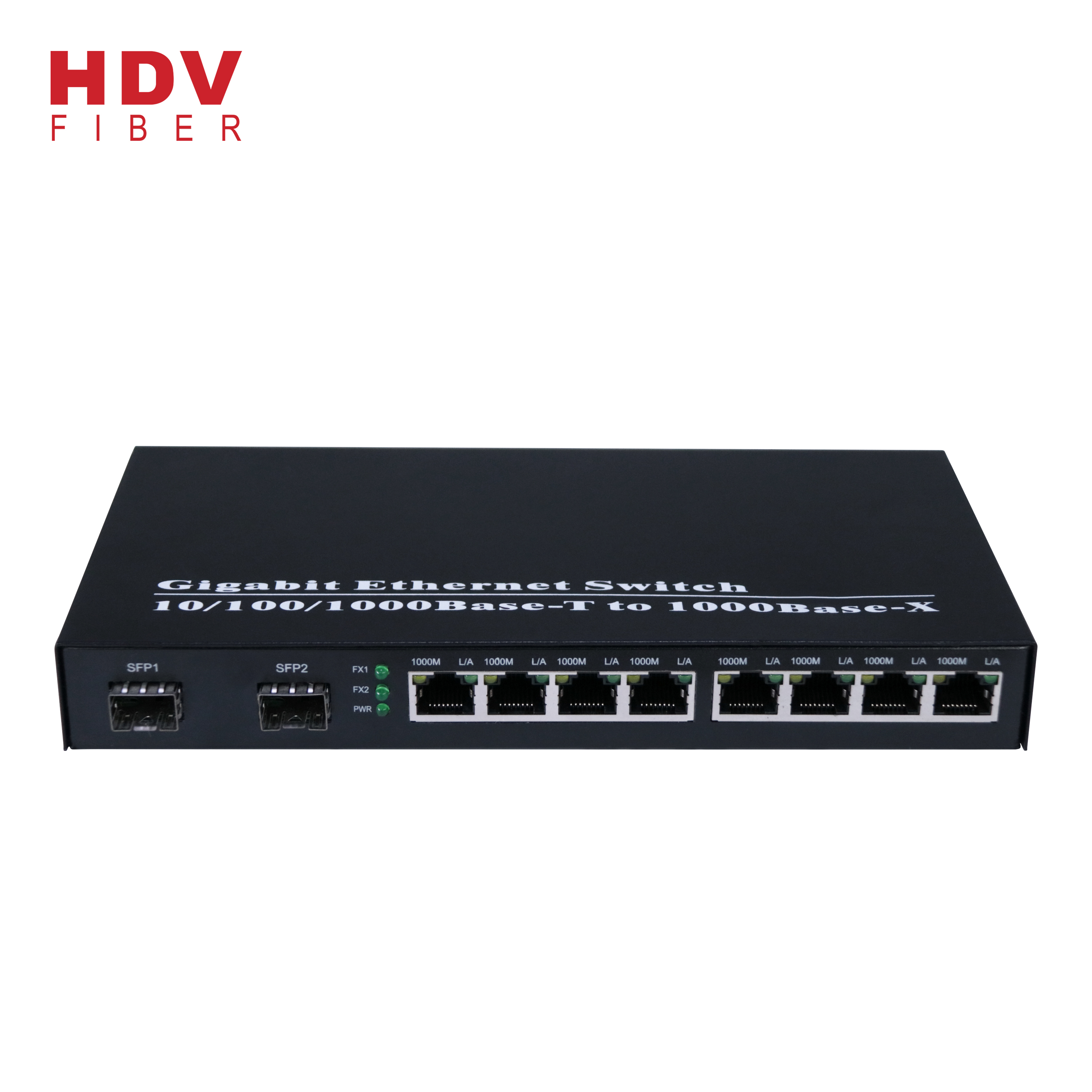 China wholesale Ethernet Switch - China Supplier 2 SFP Port 8 Ethernet Ports Optic Fiber Switch 10/100/1000M Media Converter – HDV