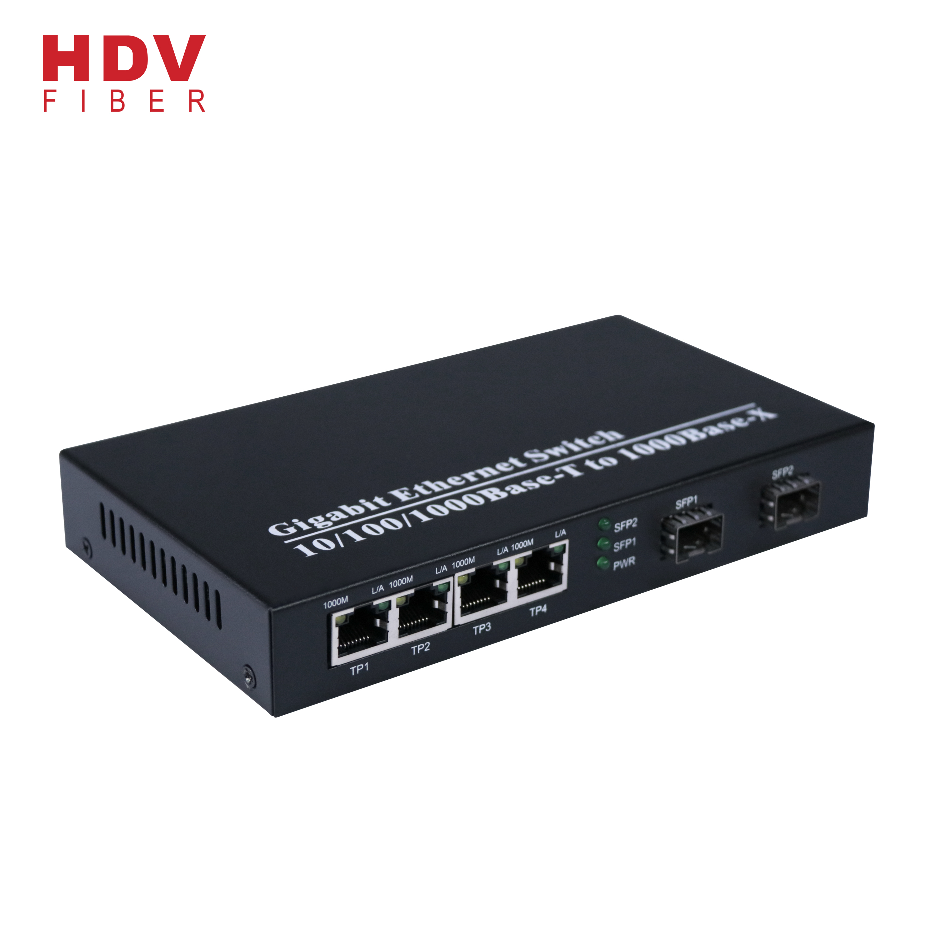 Industrial 4-Port Gigabit Ethernet Switch with 2 SFP Ports
