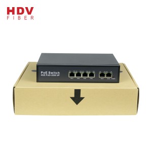 ການຈັດສົ່ງໄວ 120W ການສະຫນອງພະລັງງານພາຍໃນ IEEE802.3af/at 4 Port Ethernet Switch POE