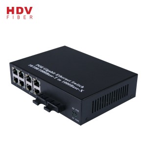 Switch Poe à 8 Ports Giga Ethernet Network più vendutu cù 1000M Dual Fibre Optical Module