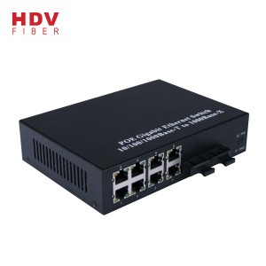 L-Aħjar Bejgħ Giga Ethernet Network 8 Port Poe Switch B'1000M Modulu Ottiku tal-Fibra Doppju