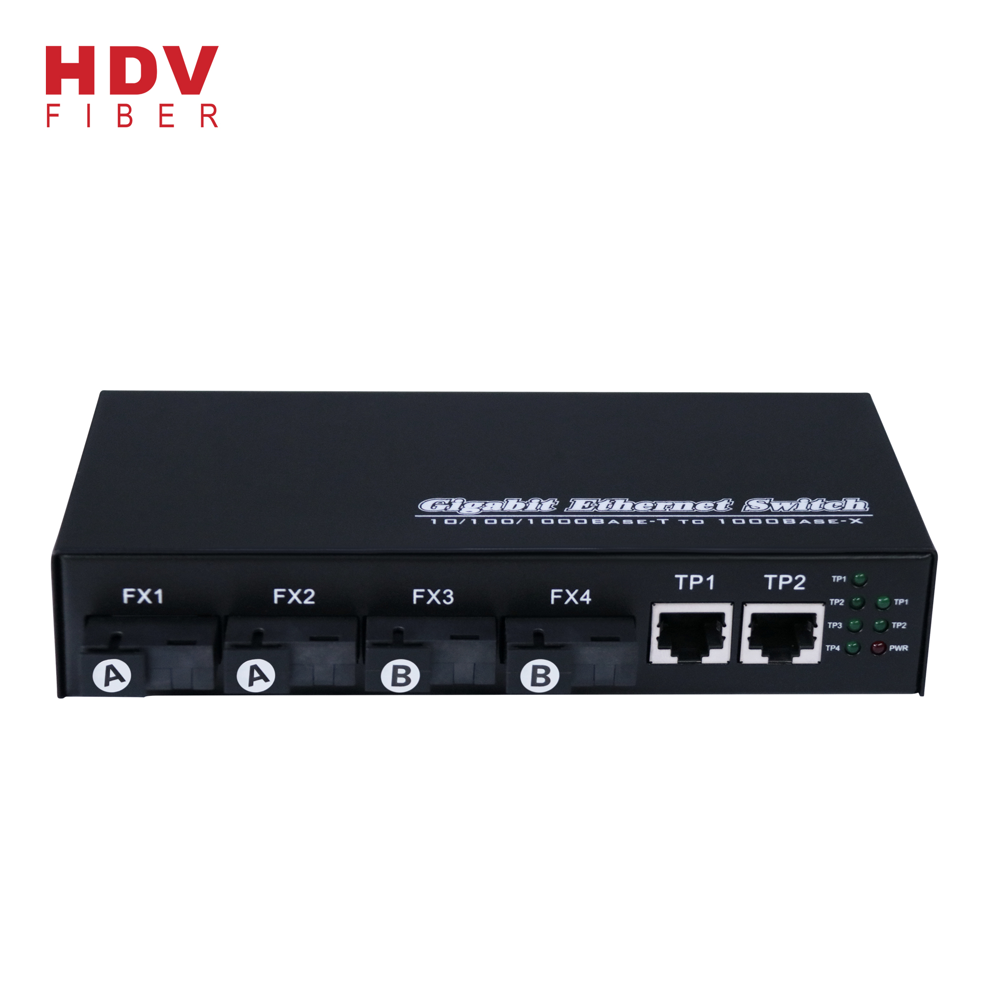 Lowest Price for Modem Optic Fiber - Industrial Managed Switch 2 RJ45 Port Media Converter Fast Ethernet Converter – HDV