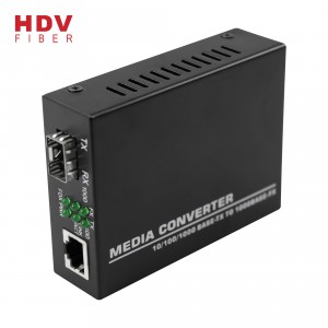 SFP Media Converter 10/100/1000 Base Media Converter 20 km Fiber Optic Media Converter 10/100/1000