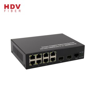 Manageable 1*10/100/1000M RJ45 Port And 7 Ethernet 10/100base-tx 8 Port Network Switch SFP