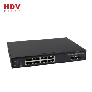 Factory Supplier 16 Port 10/100/1000Mbps POE Switch na May 1*1000M SFP