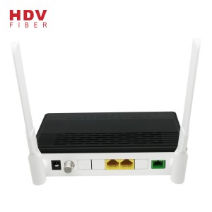 FTTH Fibre Optic Network Router 1GE + 1FE + WIFI + CATV Dual Pon Port GEPON GPON EPON ONU