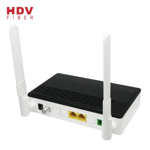 FTTH Fiber Optic Network Router 1GE + 1FE + WIFI + CATV Dual Pon Chaw nres nkoj GEPON GPON EPON ONU