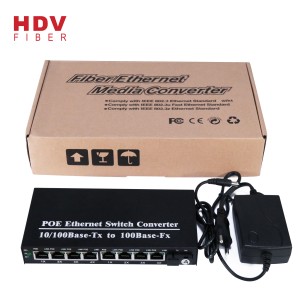1*100M ஆப்டிகல் ஃபைபர் மற்றும் 8 * 10/100Base-Tx Rj45 Port Manageable Ethernet Poe Network Switch Price