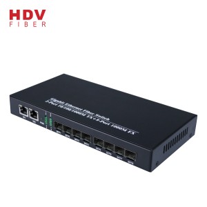 ສະຫຼັບອີເທີເນັດພອດ Gigabit Ethernet ເຕັມທີ່ມີ 8 ພອດ SFP