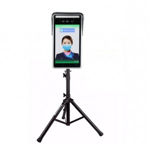 Instal·lació mòbil Detector de mesurament de resolució de pantalla 1080P Càmera emmascarada Reconeixement facial Instrument de temperatura corporal