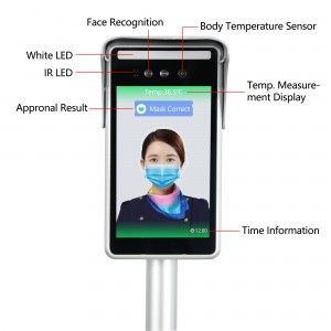 Podrška za postavljanje na podu Više jezika Funkcija prisutnosti Pametna termalna kamera za prepoznavanje lica