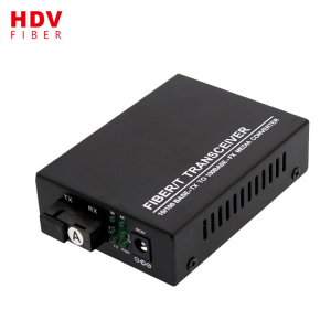 Convertidor de medios de fibra óptica HDV 10 100base 4rj45 de 4 puertos