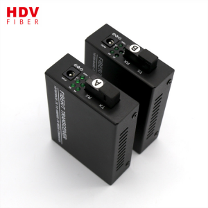 HDV 10 100base 4rj45 4-port veguherînerê medyaya fiber optîk