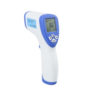 Mu Stock CE FDA Yovomerezeka Palibe Lumikizanani ndi Dc 3V Digital Head Touchless Thermometer pamphumi