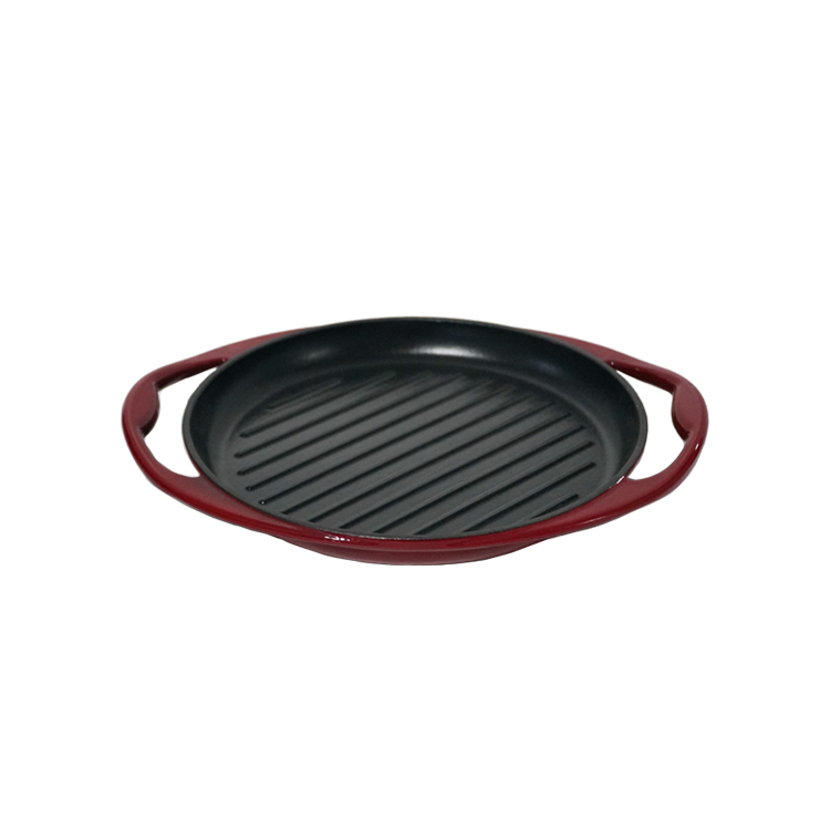 Cast Iron two ears Grill Griddle pan Nonstick Coating Reversible BBQ Pan Featured Image