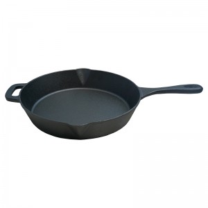 ChuiHua Factory Pre-seasoned Non-Stick Large Heavy Duty Cast Iron Round Skillet Cast Iron Frying Pan With Two Handle