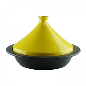 Factory Price Cast Iron Tagine Cookware Tagine Pot With Ceramic Cone Lid Enamel Cast Iron Cookware