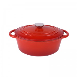 wholesale hot sale enamel coating cast iron cookware casserole hot pot with handle