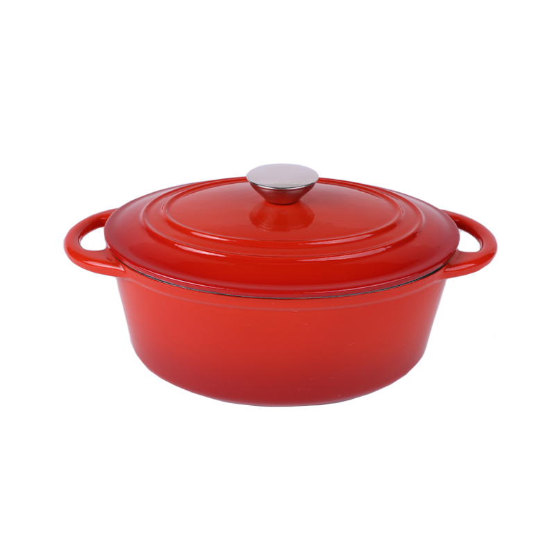 Factory source Enamel Cast Iron Casserole Dish - wholesale hot sale enamel coating cast iron cookware casserole hot pot with handle  – Chuihua