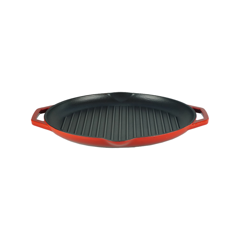 Wholesale color enamel oem size indoor bbq grill pan Featured Image