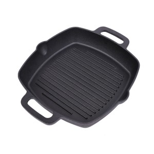 Cast Iron Grill Pan Skillet Square for Stove Top and Oven