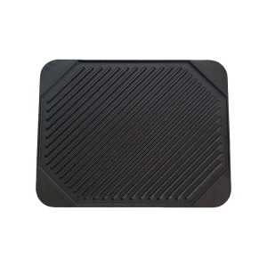 Pre-Seasoned Double Sided Cast Iron Griddle Pan BBQ Camping Cooking Square Shape For Cast Iron Cookware