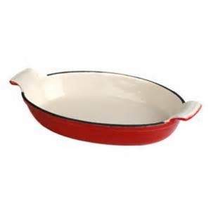 Enameled Cast Iron Pan/Oval Casserole Dish/Lasagna Pan, Large Roasting Pan, Casserole Dishes for the Oven