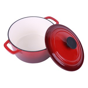2022 Amazon Hot Sell Red Enameled Non Stick Cast Iron Covered Dutch Oven Soup Oval Cast Iron Casserole Dish Kitchen Cooking