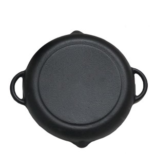 Cast Iron Round Non-stick Grill Griddle Cooking Pan
